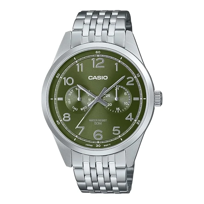 Casio Enticer Men Analog Green Dial Men MTP-E340D-3AVDF (A2332)