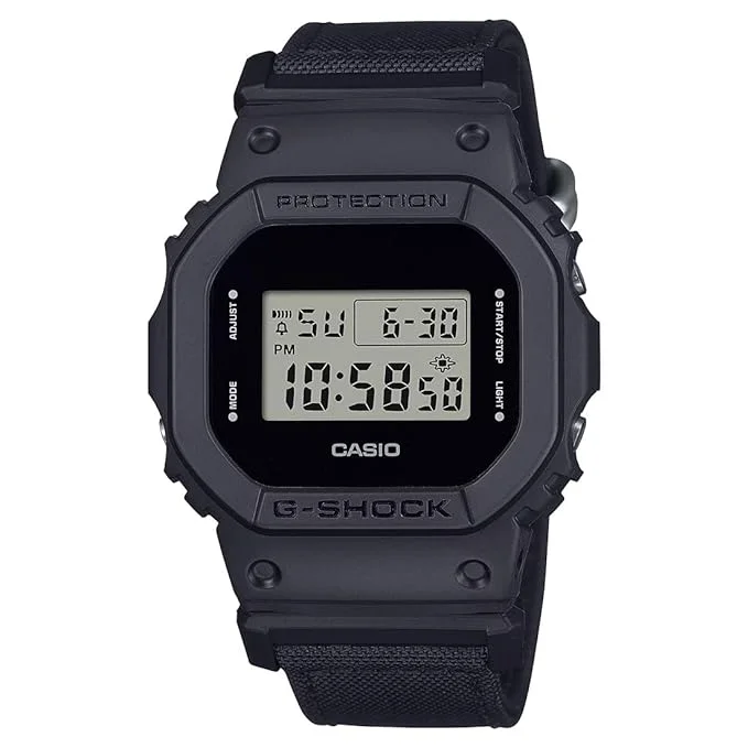 Casio G-Shock DW-5600BCE-1DR Digital Dial Black Cordura Nylon Band Men's Watch Shock and 200M Water Resistant G1512