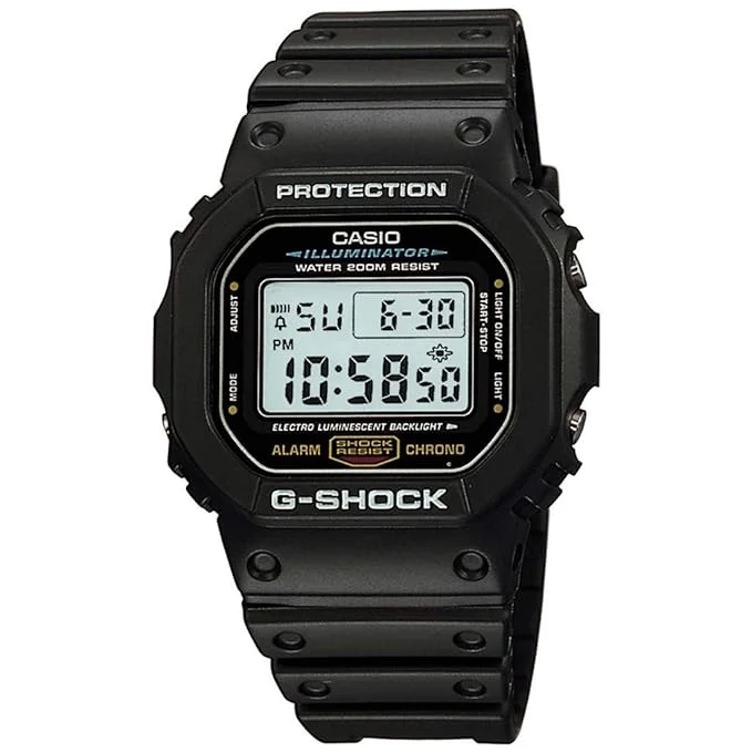 Casio G-Shock DW-5600UE-1DR Digital Dial Black Resin Strap Men's Watch Tough Solar Shock Resistant G1514