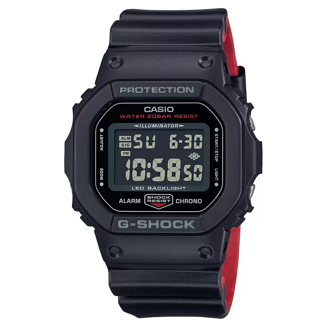 Casio G-Shock DW-5600UHR-1DR Black Digital Dial Black Resin Strap Men Watch G1515