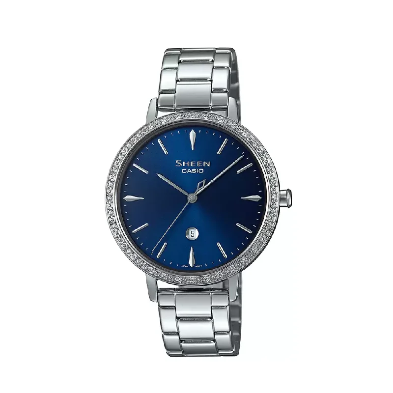 Casio Sheen Blue Dial Women's Watch -SH228