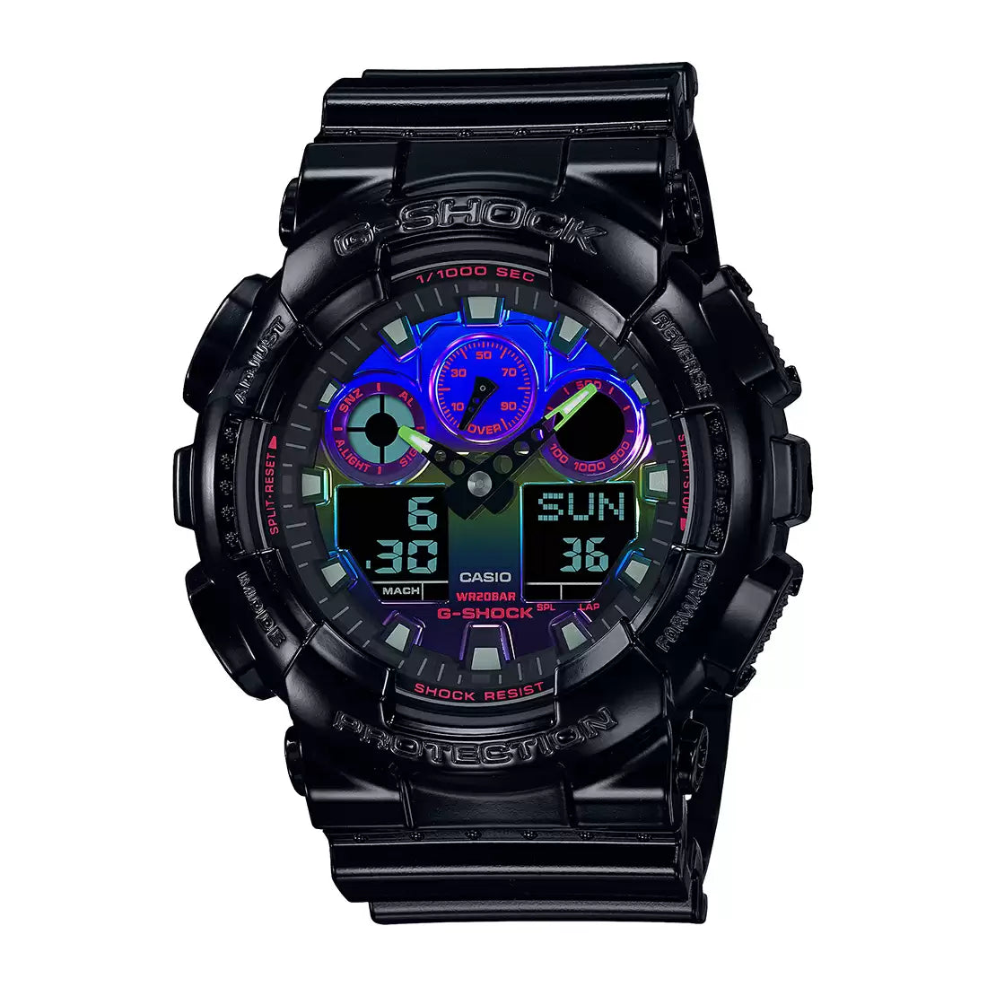 Casio Virtual Rainbow Digital Men's Watch G-SHOCK GA-100RGB-1ADR - G1365