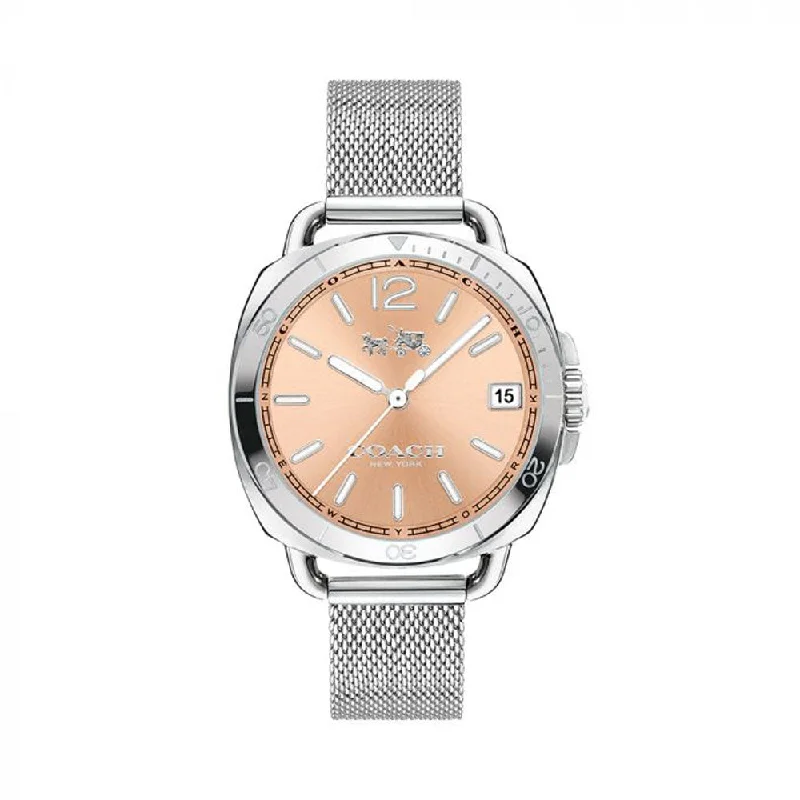 Coach Women's 35.5 Mm Tatum Rose Gold Dial Stainless Steel Analogue Watch - CO14502635W