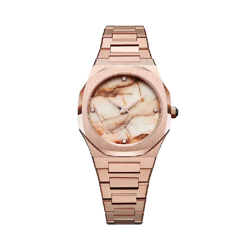 D1 Milano Rose Gold Dial Analogue Watch For Women - UTBL14