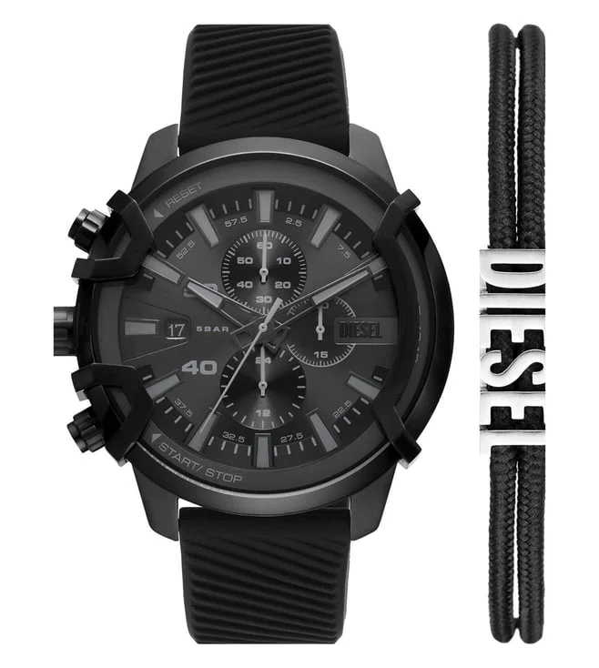 Diesel Griffed Chronograph Watch for Men DZ4650SET