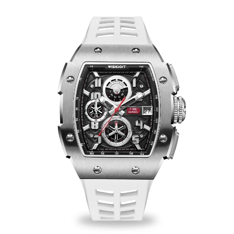 Racing | F-150 Chrono-Silvery Watch (White Strap)