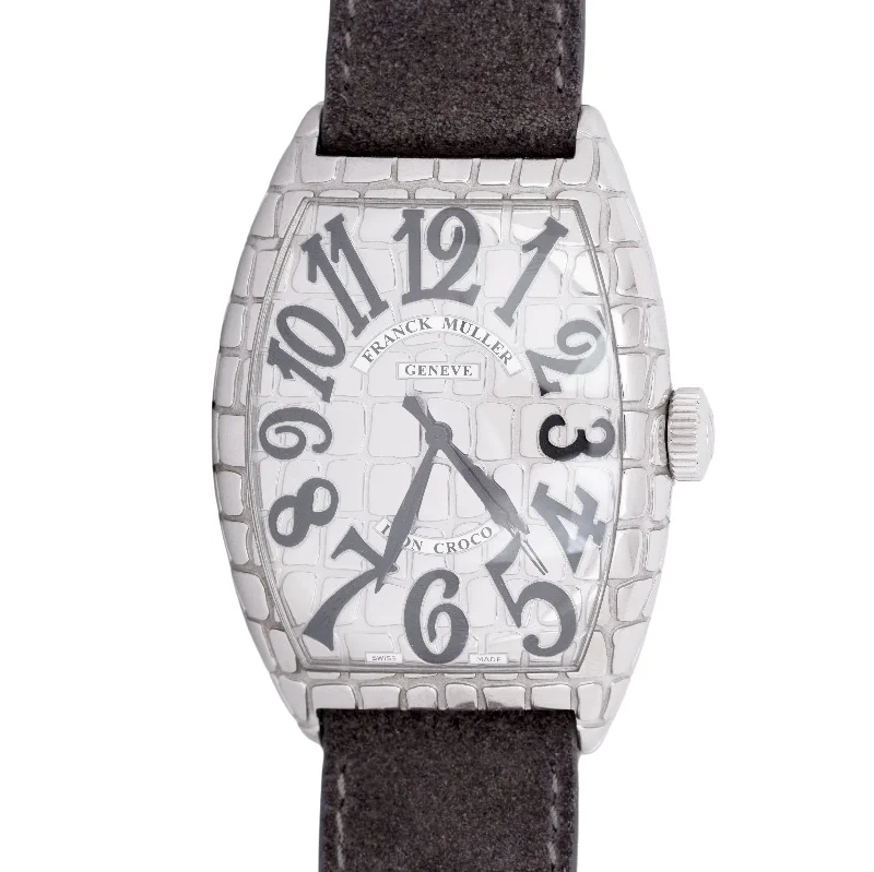 Franck Muller 8880 SC Iron Croco 39mm Stainless Steel Leather Automatic Watch