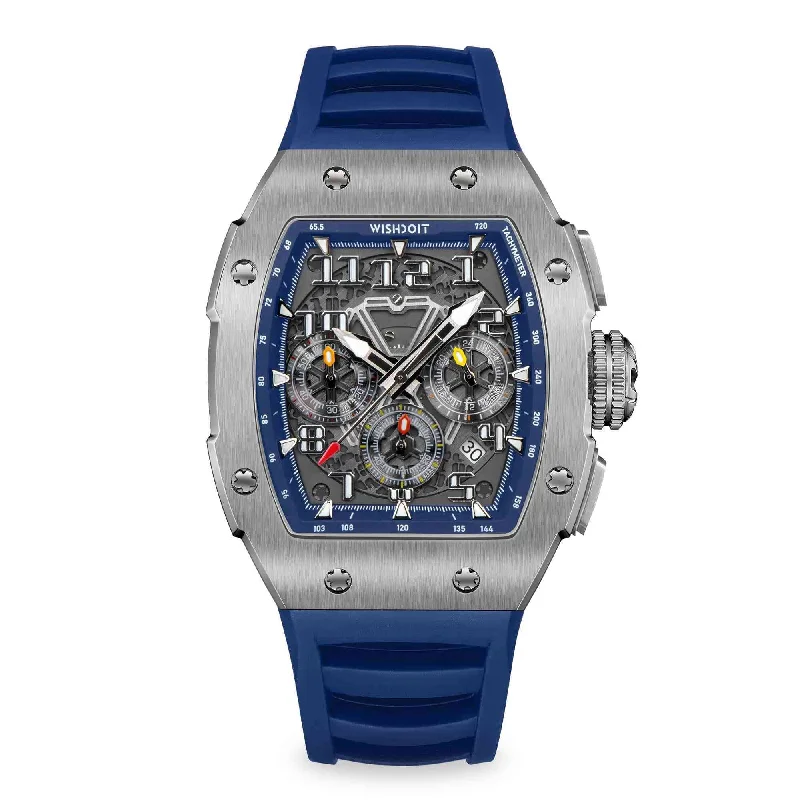 Racing | GT Chrono-Silvery Watch (Blue Strap)