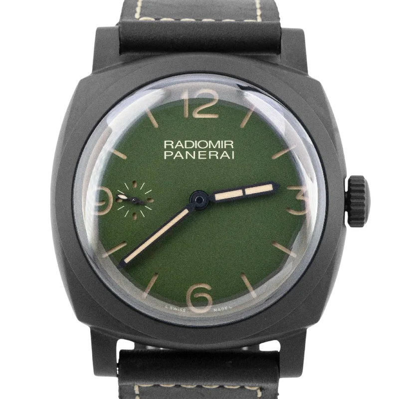 PAPERS Panerai Radiomir PAM00997 Military Green 48mm PAM 997 Black Ceramic B+P