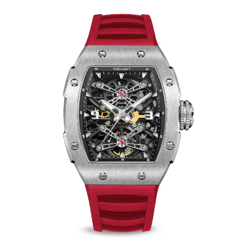 Pirate | Captain Kidd-Silvery Watch (Red Strap)