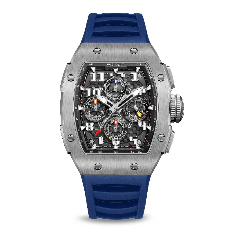 Racing | GT Chrono 2.0-Silvery Watch (Blue Strap)