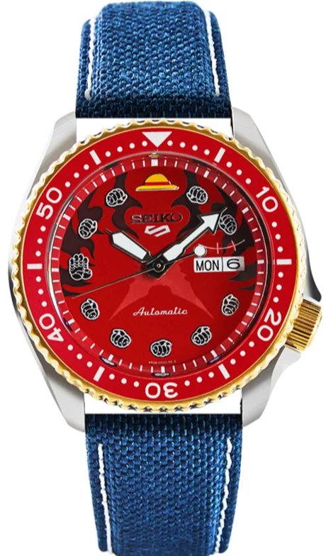 Seiko X ONE PIECE "Monkey D. Luffy" 5 Sports Automatic Red Limited Edition SRPF62