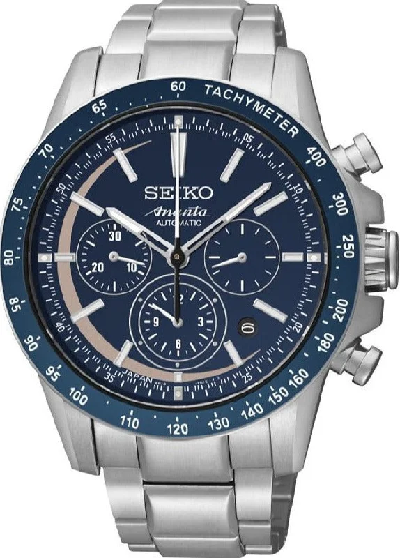 Seiko Ananta Automatic 100th Anniversary Blue Chronograph SRQ017