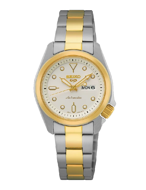 Seiko Women's 5 Sports Automatic Two-Tone Stainless Steel Band Watch SRE004K1