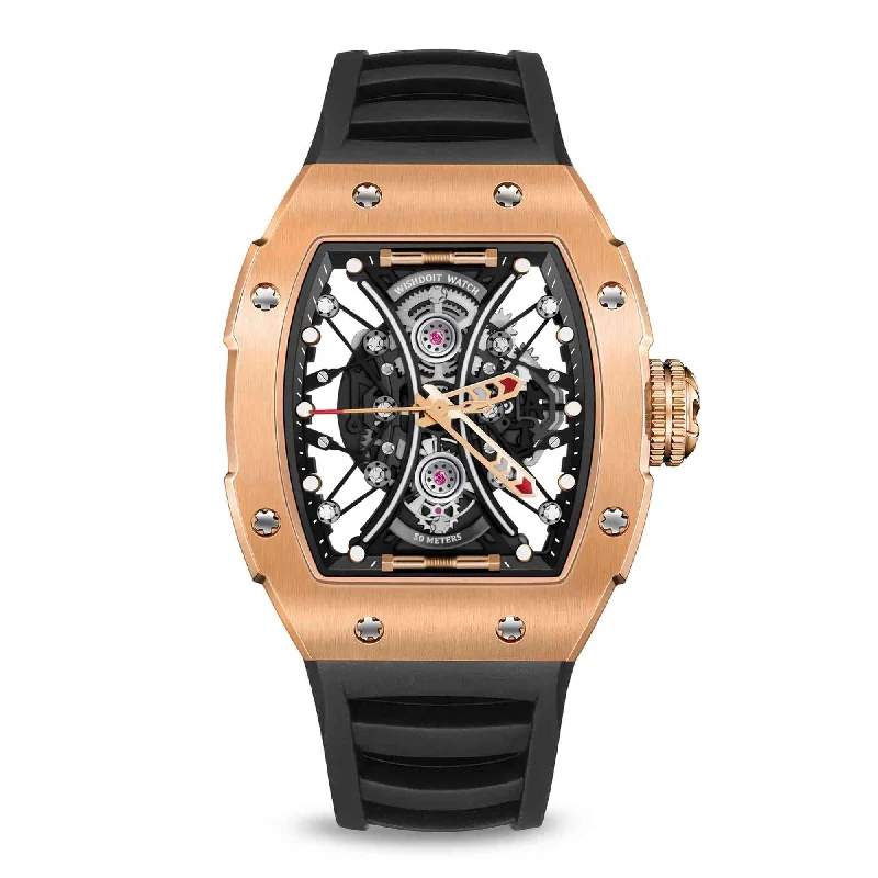 Skeleton | Hourglass-Rose Gold Watch