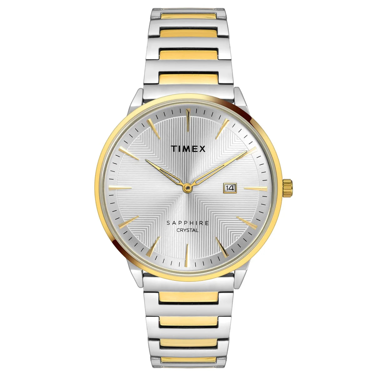 Timex Fashion Men's Silver Dial Round Case 2 Hands+Date Function Watch -TWEG21904