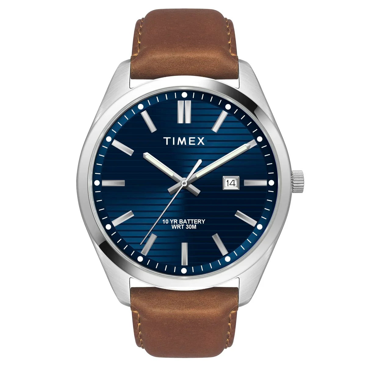 Timex Men Analog Blue Round Brass Dial Watch- TWTG10408