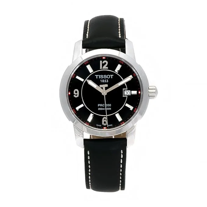 Tissot  Men Black Analog Leather Watch T0144101605700