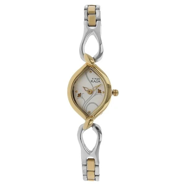 Titan Raga Flora Silver Dial Analog Stainless Steel Strap watch for Women 2455bm01