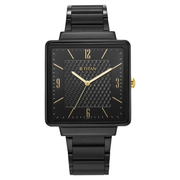 Titan Karishma Black Dial Watch for Men 10005km01