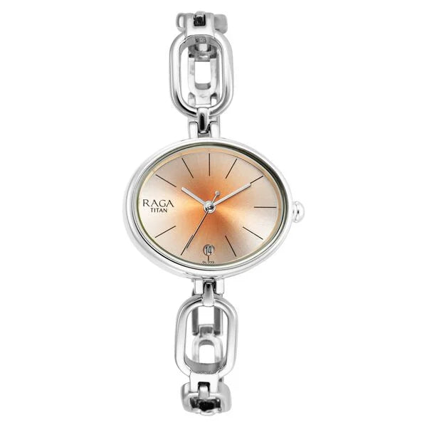 Titan Raga Viva Silver Dial Analog Metal Strap watch for Women 2667sm01