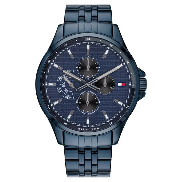 Tommy Hilfiger Quartz Multifunction Blue Dial Stainless Steel Strap Watch for Men th1791618w