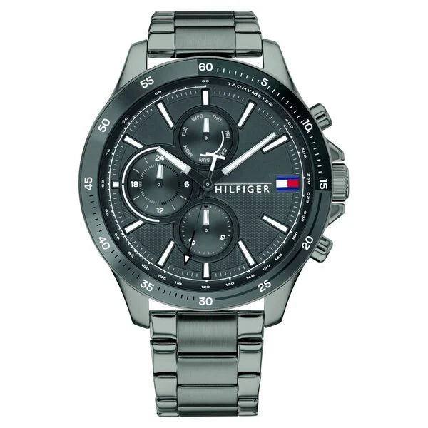 Tommy Hilfiger Quartz Multifunction Grey Dial Stainless Steel Strap Watch for Men th1791719w